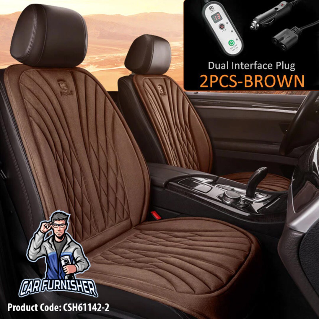 Car Seat Heater Seat Cover 3 Colors Front Seat Set Fast Heating 12V-24V ...