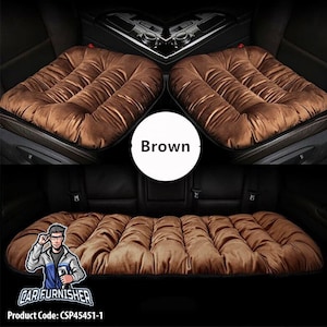 Car Seat Cushion (6 Colors) | Car Accessories | Winter Pillow | Soft | Keeps Warm | Comfortable | Universal Fit | Velvet | Back & Front Seat
