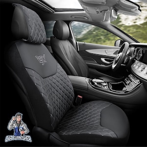 Autositzbezüge - Rsx Diamond Leder Design | Universal Passform | Autozubehör | Atmungsaktiv | Auto Geschenk | Sitzschoner | Autositzbezug