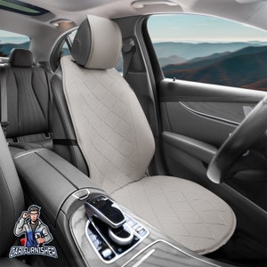 Ochraniacz na fotel samochodowy - Premium Leather Design | Uniwersalne dopasowanie | Akcesoria samochodowe | Oddychający | Prezent samochodowy | Ochrona fotela | Pokrowiec na fotel samochodowy