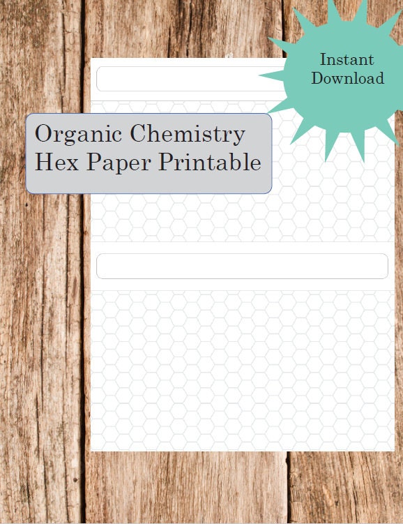 Printable Hexagon Paper for Organic Chemistry. Grid Hexagon Paper ...