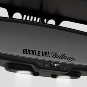 Buckle cup buttercup Rear view Mirror Decal