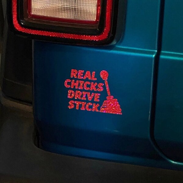 Real Chicks drive Stick Decal
