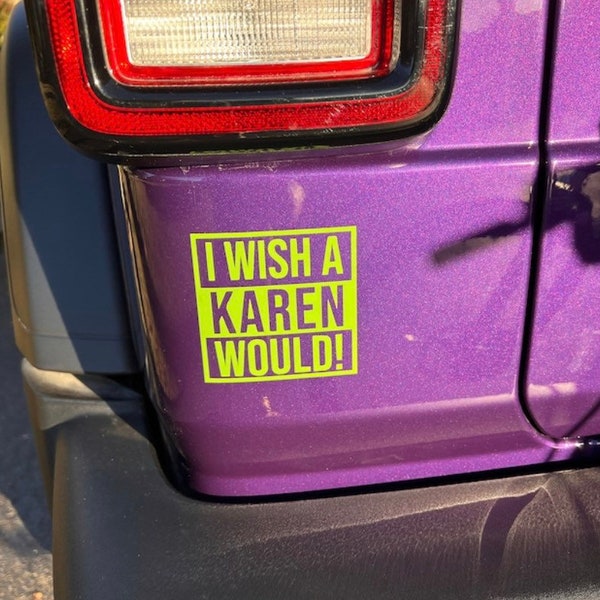 I Wish a Karen Would Decal