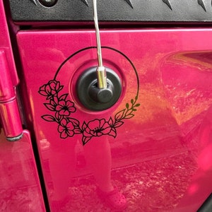 Cherry Blossom Circle Antenna Decal