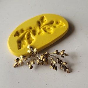 Acorn and Oak Leaf Silicone Mold For Chocolate Acorn Mold For Fondant For Polymer Clay Resin and More