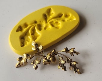 Acorn and Oak Leaf Silicone Mold: Food Safe, USA Made