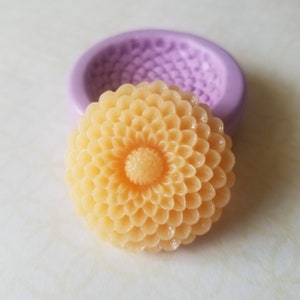 Dahlia Silicone Mold: Food Safe Flower Mold for Clay, Resin, Fondant