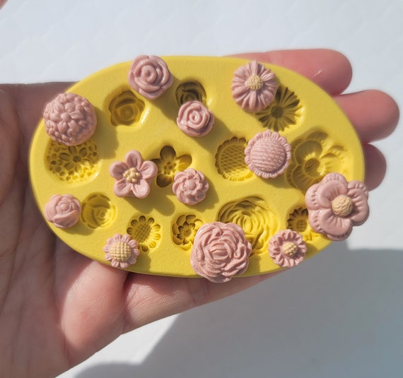 Mini Flowers Silicone Mold Rose Mold for Chocolate Mold for Fondant for  Polymer Clay Resin 
