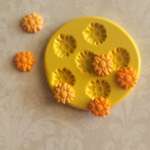 Sunflower Silicone Mold Flower Mold For Fondant For Polymer Clay Resin Wax Soap