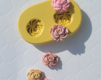 Rose Silicone Mold: Fondant, Chocolate, Clay (12mm)