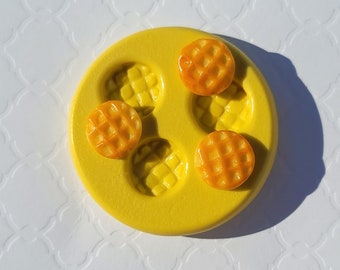 Tiny Waffle Silicone Mold Chocolate Mold Fondant For Clay Dollhouse Miniatures