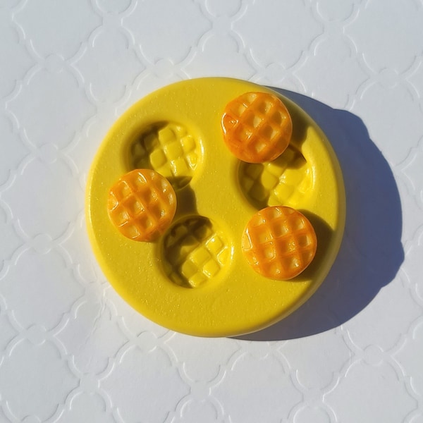 Tiny Waffle Silicone Mold Chocolate Mold Fondant For Clay Dollhouse Miniatures