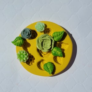 Flower Variety Silicone Mold Rose Mold For Chocolate  Leaf Mold Mold For Fondant For Polymer Clay Resin