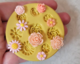 Mini Flowers Silicone Mold Rose Mold For Chocolate Lily Mold For Fondant For Polymer Clay Resin