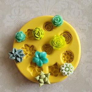 Succulents Lily Roses Silicone Mold Rose Mold For Chocolate Lily Mold For Fondant For Polymer Clay Resin