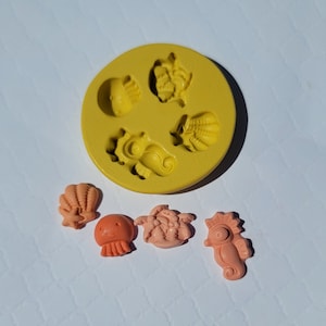 Seahorse Silicone Mold  Shell Mold For Chocolate Mold For Fondant  Palm Tree Mold For Polymer Clay Resin Wax Soap