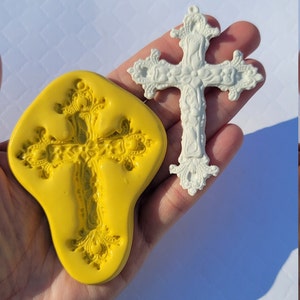 Floral cross molds fondant baptism molds for chocolate rose mold for clay mold polymer clay