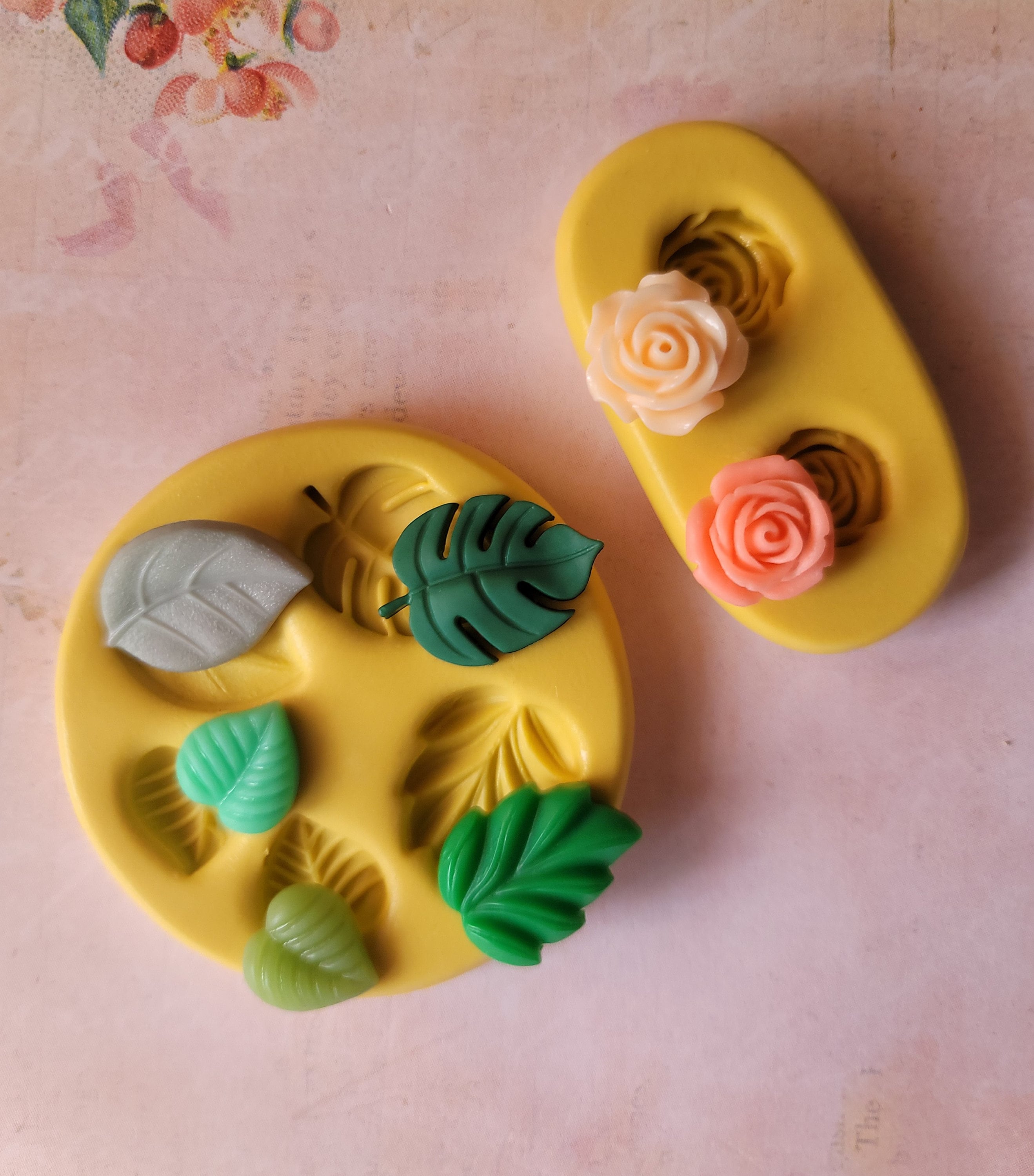 Different Flowers Silicone Mold Flower Center Mold for Chocolate Mini  Flower Mold for Fondant for Polymer Clay Resin 