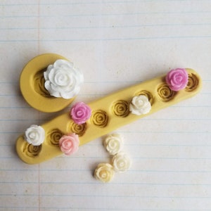 silicone mold roses fondant chocolate flower mold for polymer clay resin  mold cake decor