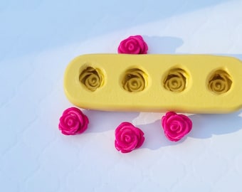 Handmade Rose Silicone Mold: Fondant, Chocolate, Clay (11mm)