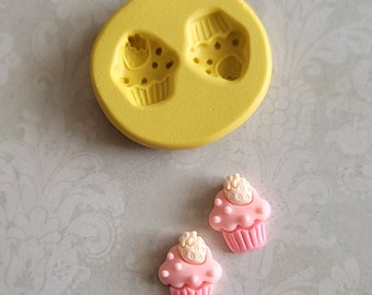 Tiny Cupcakes Silicone Mold: Dollhouse Miniature, Fondant, Polymer Clay
