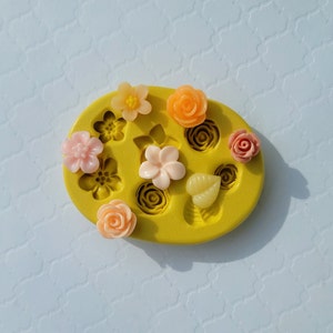 Small Rose Molds Silicone Tiny Rose Mold 10mm Flower Molds Resin