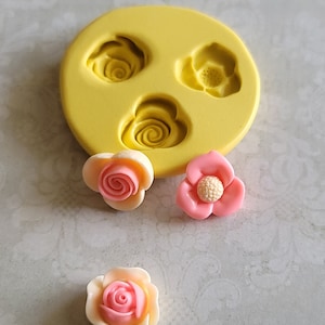 Flower Variety Silicone Mold: Rose, Fondant, Polymer Clay, Resin