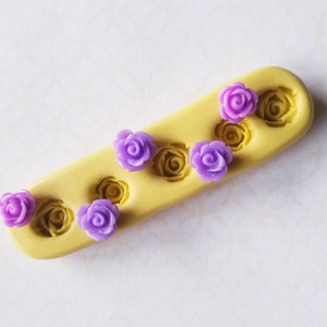 Tiny Rose Silicone Mold: Fondant, Chocolate, Clay, Resin