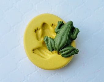 Frog Silicone Mold: Fondant, Chocolate, Clay, Resin, Wax