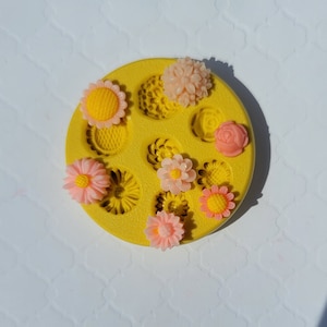 Tiny Flowers Mold For Fondant Chocolate Mold Rose For Polymer Clay Resin Mold