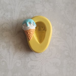 Ice-cream Cone Silicone Mold Miniature Sweets Mold For Fondant For Polymer Clay Resin Wax Soap Dollhouse Miniatures