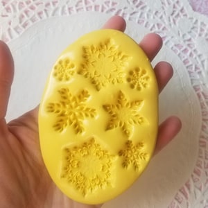 Snowflakes Silicone Mold Chocolate Christmas Mold For Fondant For Polymer Clay Flower Resin Flower Cupcake Decor