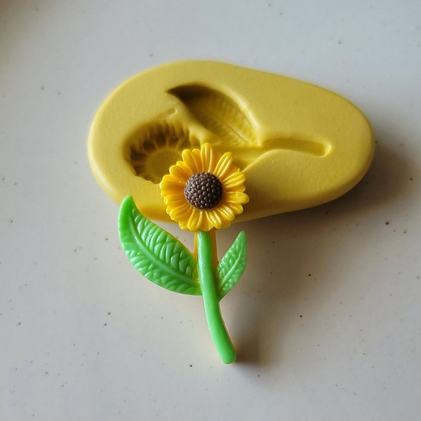 Sunflower Silicone Mold Flower Mold For Fondant For Polymer Clay Resin Wax Soap