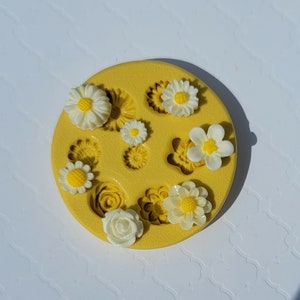 Tiny Flowers Mold For Fondant Chocolate Mold Rose For Polymer Clay Resin Mold