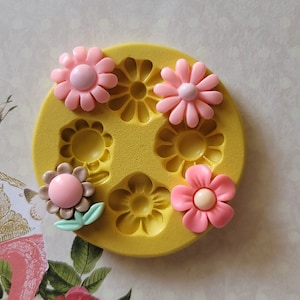 Daisy Flowers Mold For Fondant Chocolate Mold Roses For Polymer Clay Resin