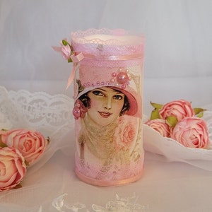 Victorian Lady LED Candle: Shabby Chic Cottage Decor