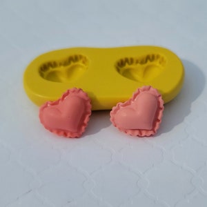 Heart Silicone Mold: Food Grade Fondant, Clay, Resin (1/2&quot;)