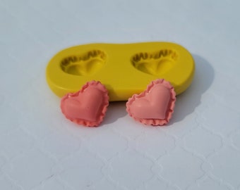 Heart Silicone Mold: Food Grade Fondant, Clay, Resin (1/2")