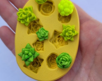 Succulents Mold For Fondant  Chocolate Flower Succulent Plant Mold For Polymer Clay Resin Charm