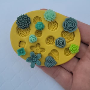 Mini Flowers Silicone Mold Rose Mold for Chocolate Mold for Fondant for  Polymer Clay Resin 