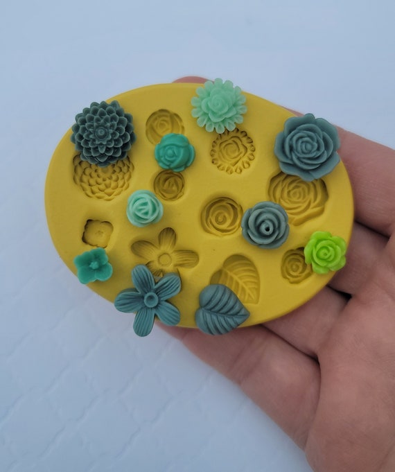 Different Flowers Silicone Mold Rose Mold for Chocolate Lily Mold for  Fondant for Polymer Clay Resin 