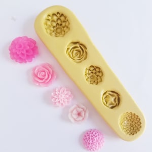 Flower Variety Silicone Mold: Fondant, Chocolate, Clay, Resin