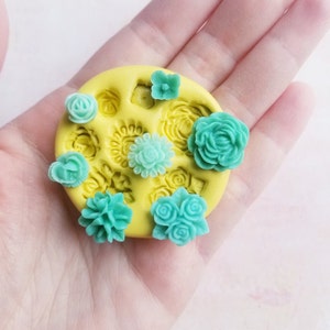 Mini Flowers Silicone  Mold For Chocolate Flower Mold For Fondant For Polymer Clay Resin