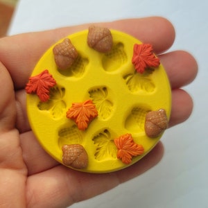 Maple Leaf Silicone Mold For Chocolate Acorn Mold For Fondant For Polymer Clay Resin and More
