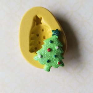 Moule en silicone pour arbre de noël, moule de noël au chocolat pour fondant pour décoration de cupcake en résine, fleur en pâte polymère