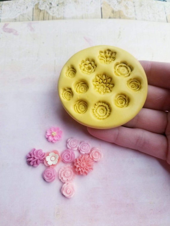 Mini Flowers Silicone Mold Rose Mold for Chocolate Mold for Fondant for  Polymer Clay Resin 