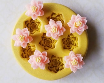 Succulents Mold For Fondant  Chocolate Flower Succulent Plant Mold For Polymer Clay Resin Charm