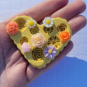 Mini Flowers Silicone Mold Roses Mold For Fondant For Chocolate Mold For Polymer Clay Resin