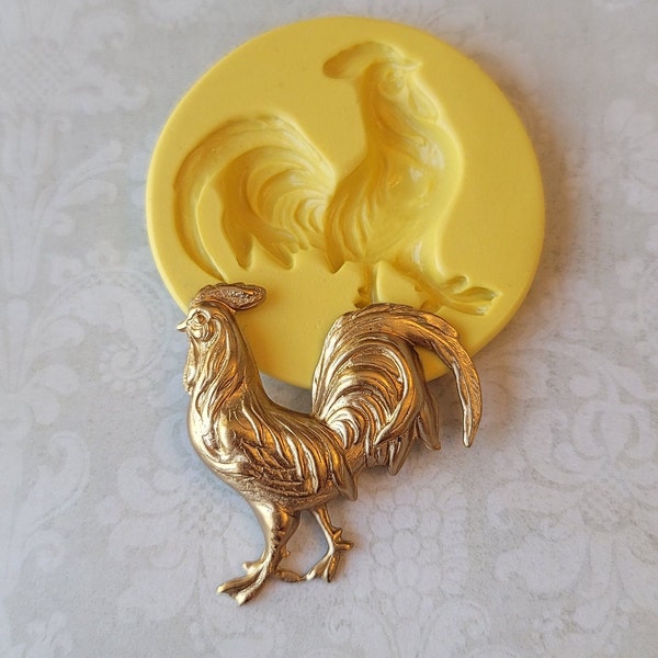 Rooster Silicone Mold For Fondant Bird Mold Chocolate Mold For Fondant For Polymer Clay Resin Wax Soap